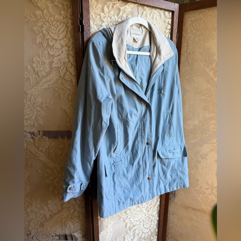 Vintage St. John's Bay Light Blue Trench Coat